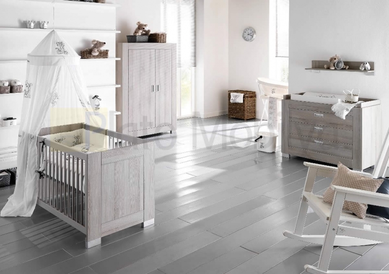 Ahşap Eskitme Bebek Odası Takımı BOT028 Plato Mobilya