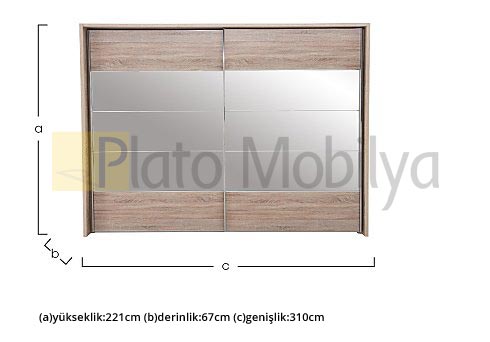 Modern Sürgülü Gardrop GM-026